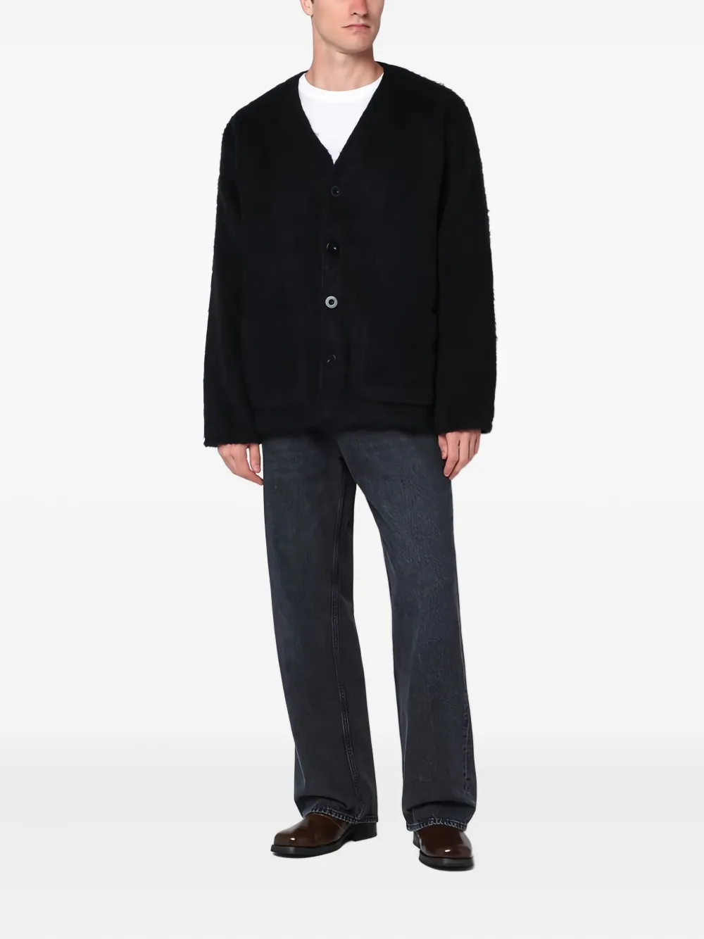 Our Legacy Buttoned Long-sleeves Cardigan In Black