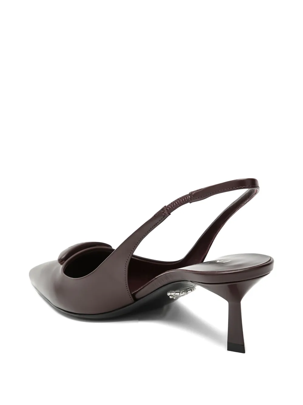 Prada 55mm Leather Slingback Pump In Burgundy