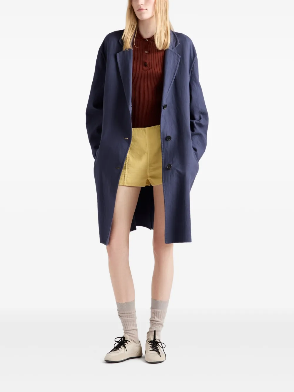 Prada POLO MANICA CORTA - RUGGINE - 40 - F0033
