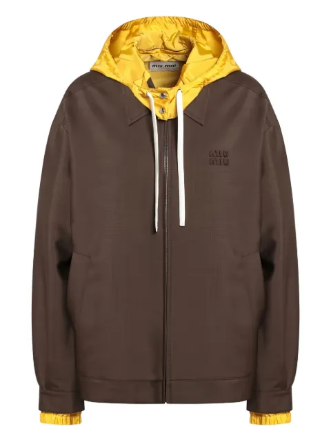 Miu Miu two-tone hooded jacket