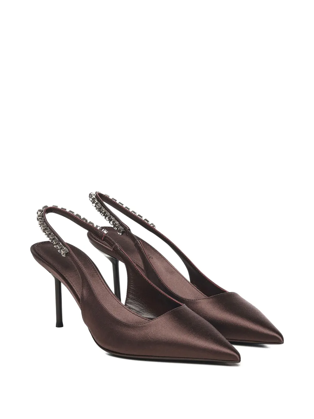 Paris Texas 70mm Lidia Slingback Pumps In Brown