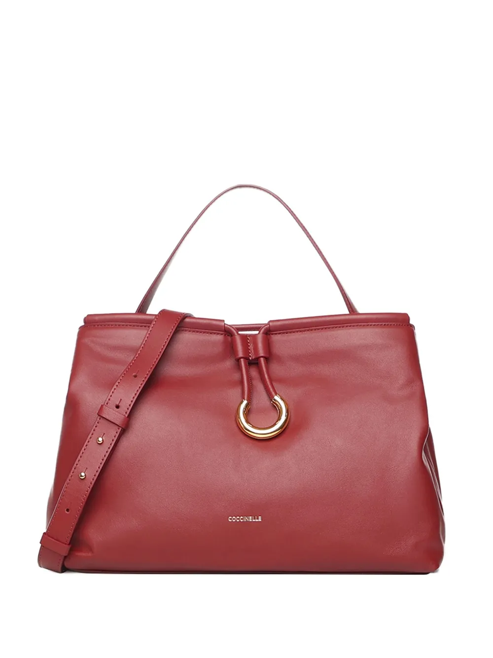 Coccinelle Tubular Knot Leather Tote Bag In Pattern