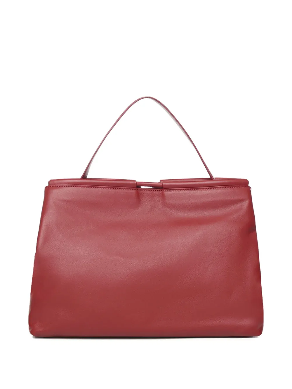 Coccinelle Tubular knot leather tote bag - Rood