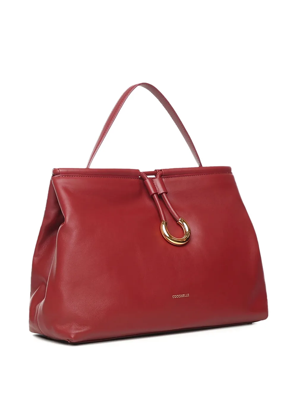 Coccinelle Tubular Knot Leather Tote Bag In Pattern