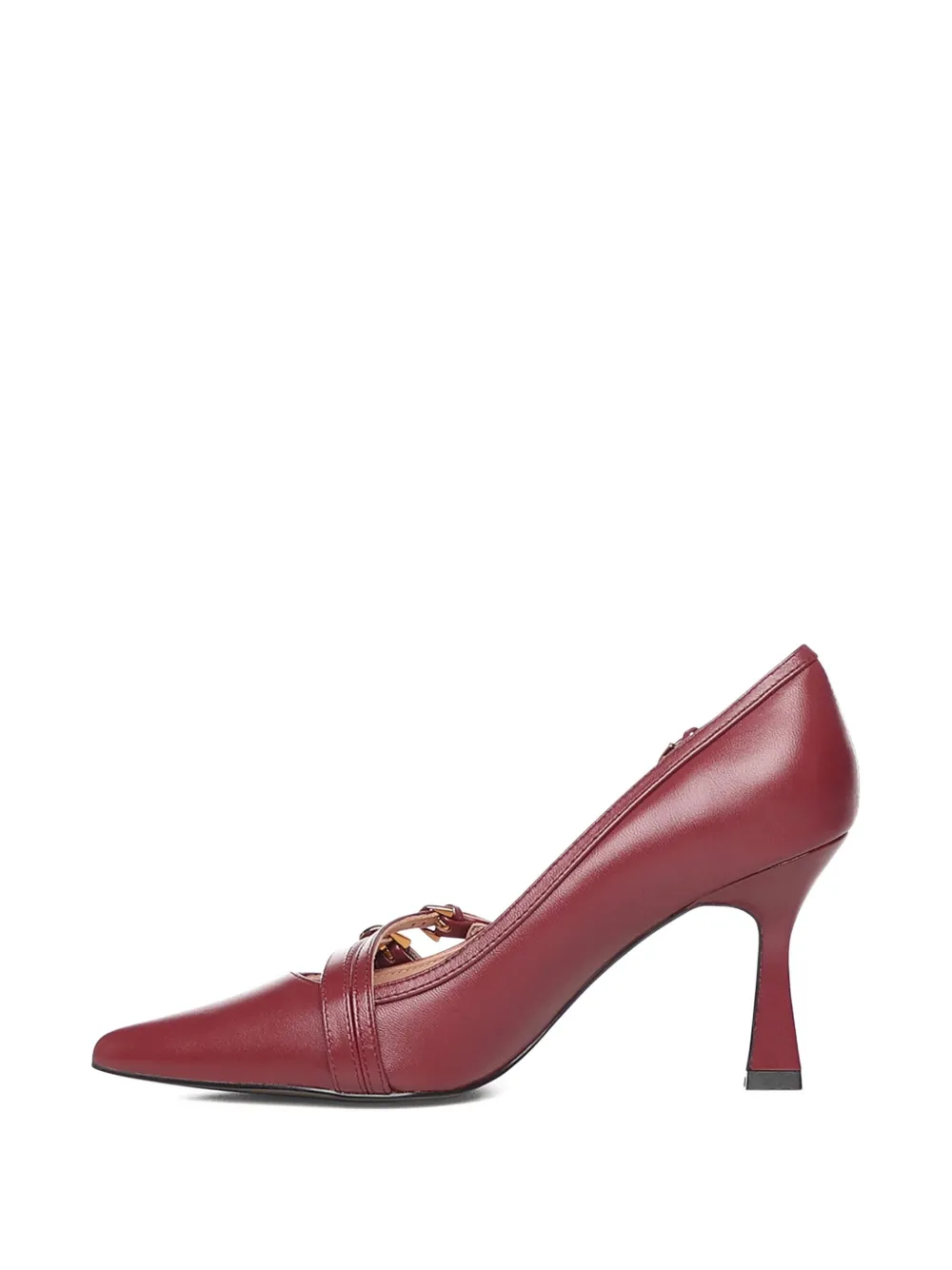 Coccinelle 85mm Fernanda Buckle Strap Pumps In Red