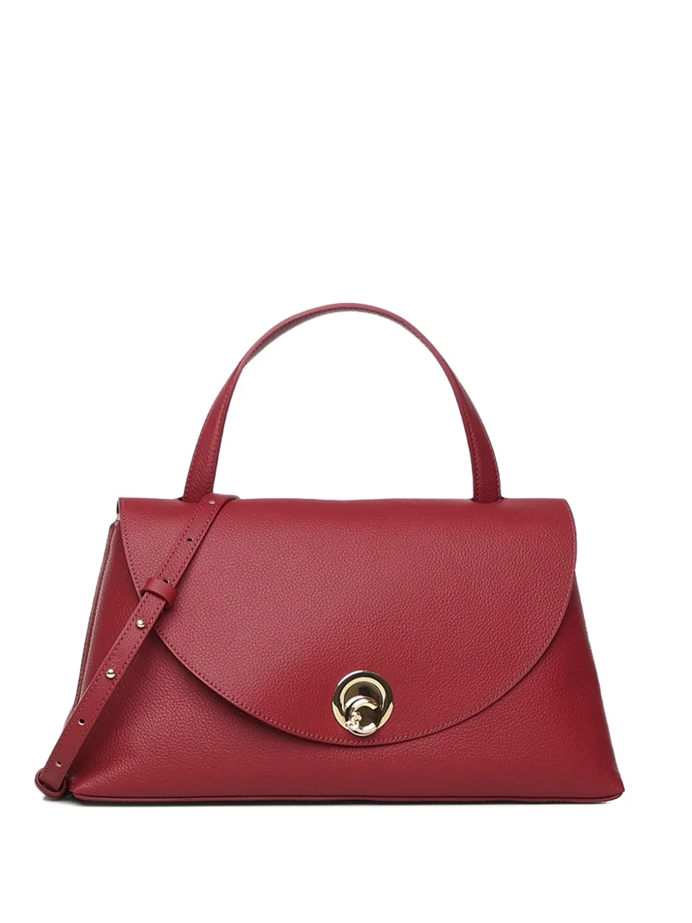 Coccinelle Nikla turn lock leather shoulder bag - Rosso