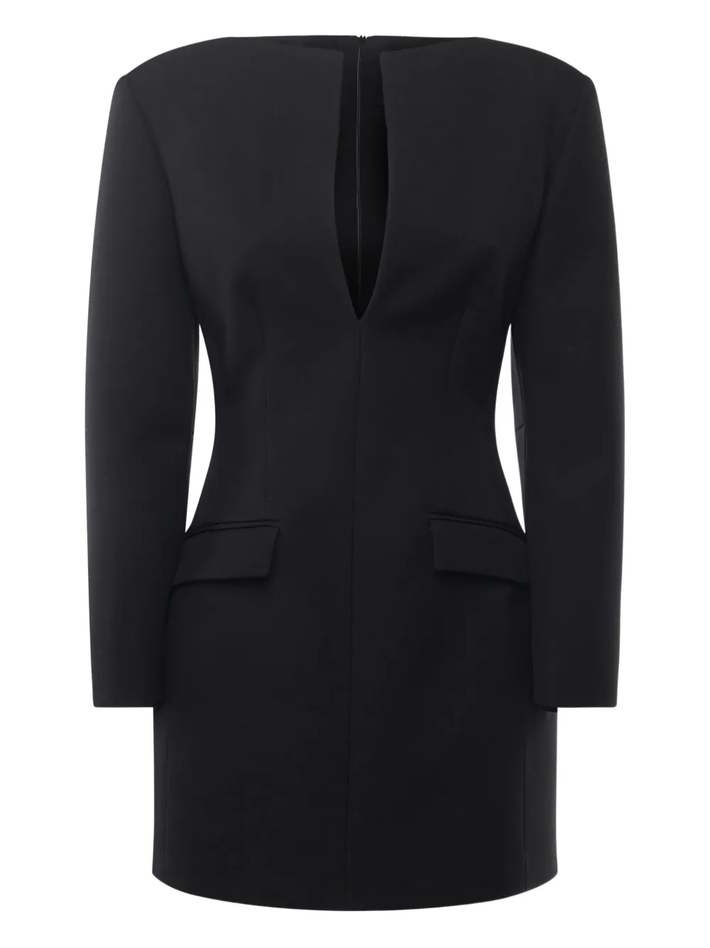 The Andamane Plunge Pocket Dress In Black