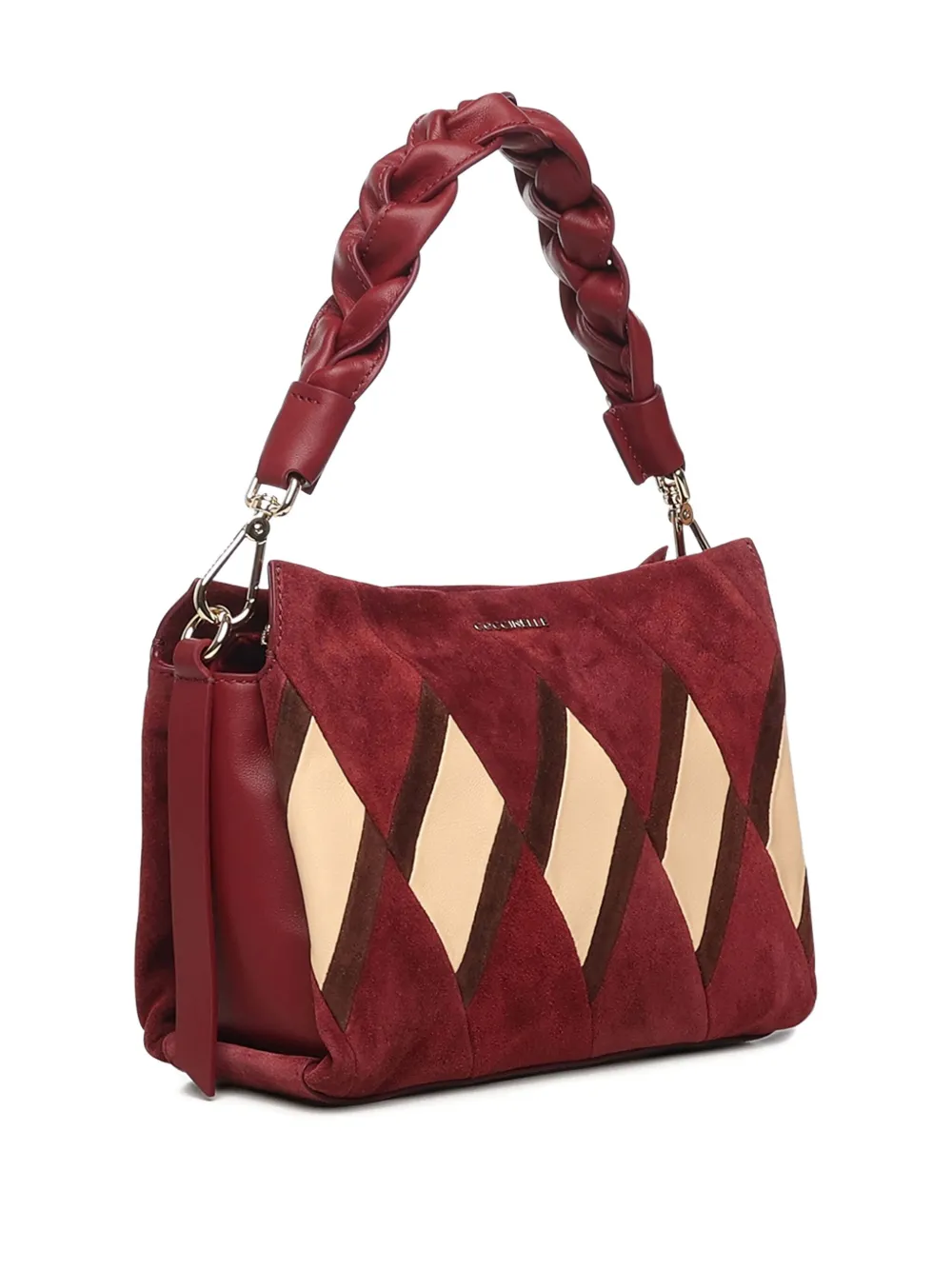Coccinelle Shopper met gevlochten hendel Rood