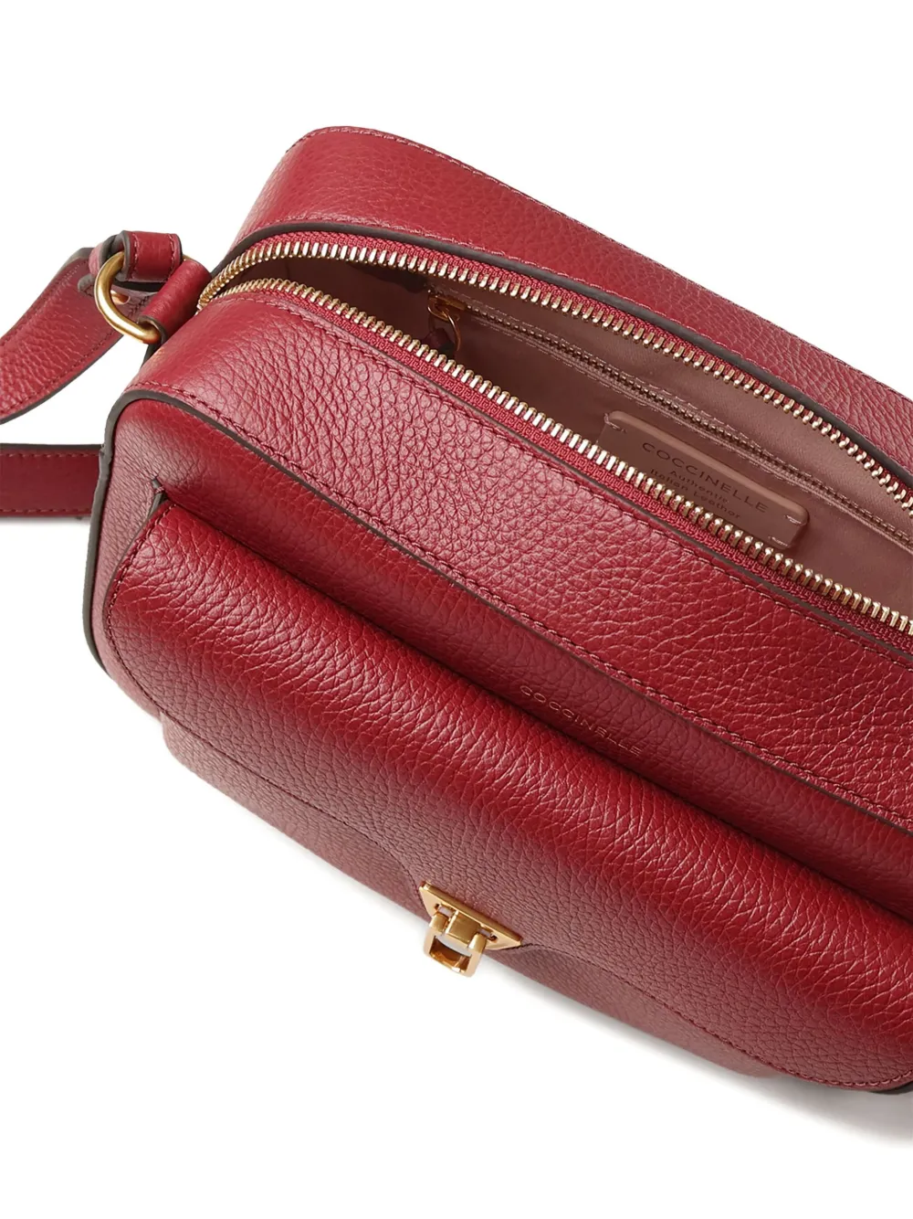 Coccinelle Front-pocket Shoulder Bag In Brown