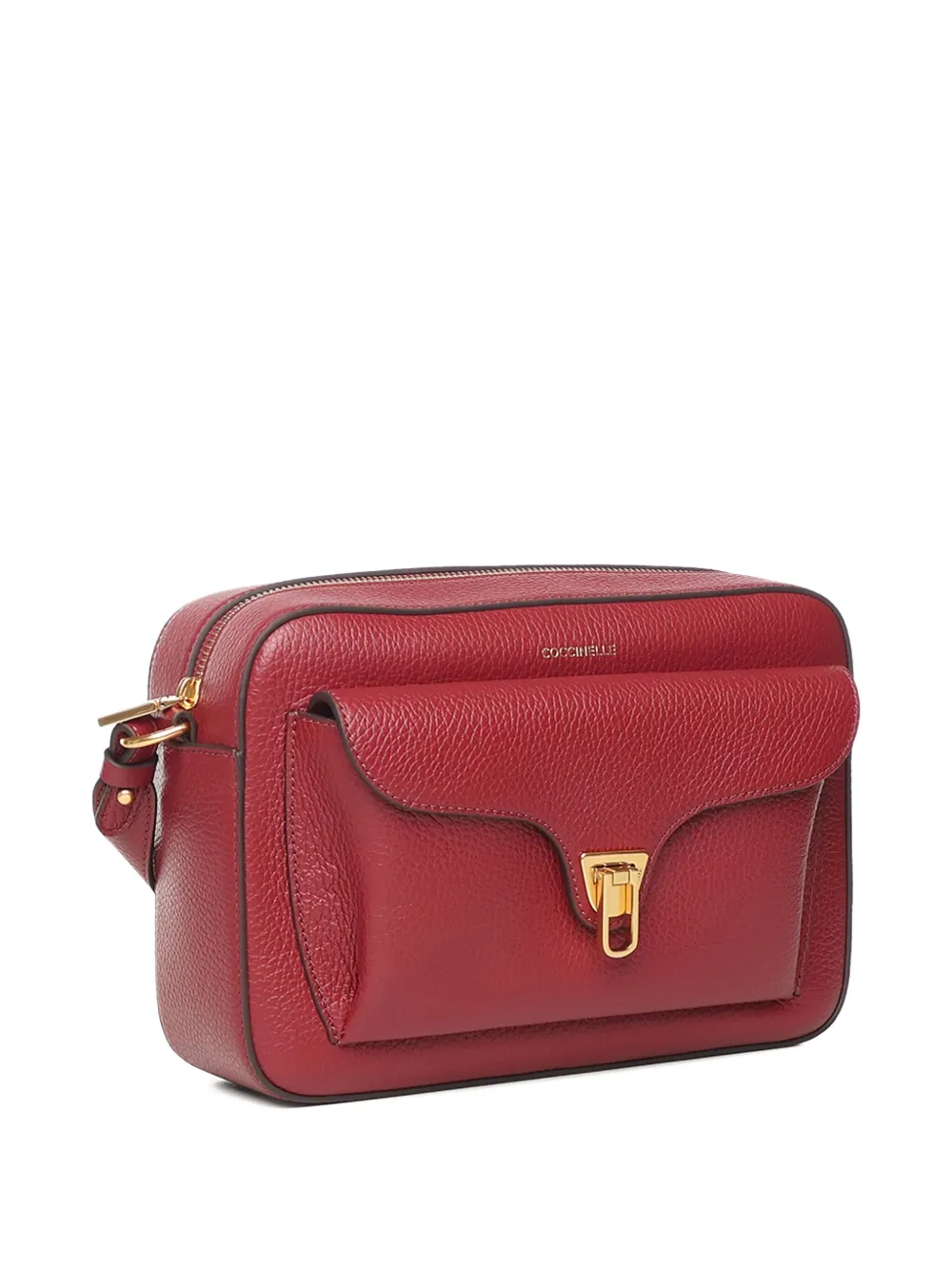Coccinelle Front-pocket Shoulder Bag In Brown