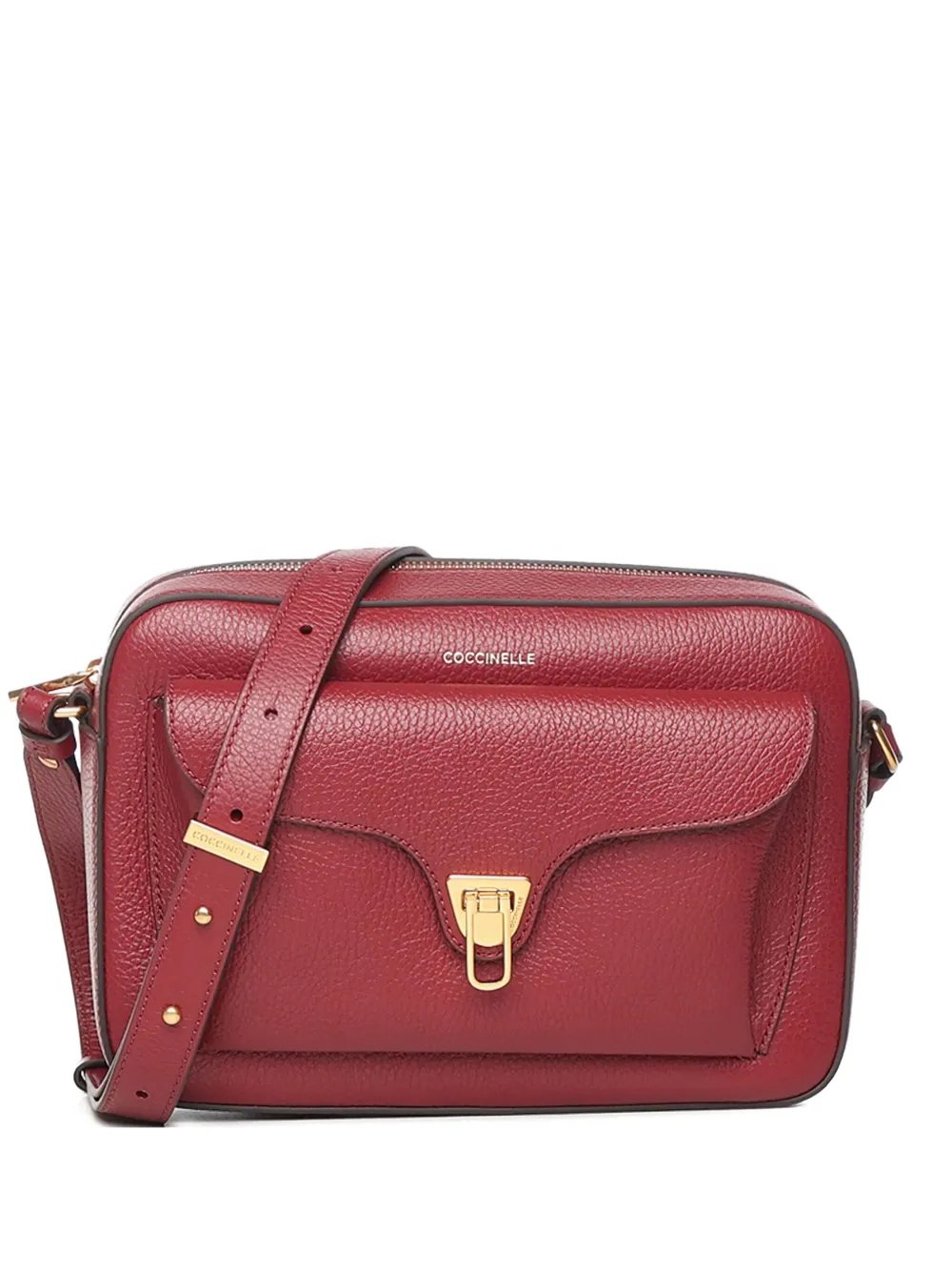 Coccinelle Front-pocket Shoulder Bag In Brown