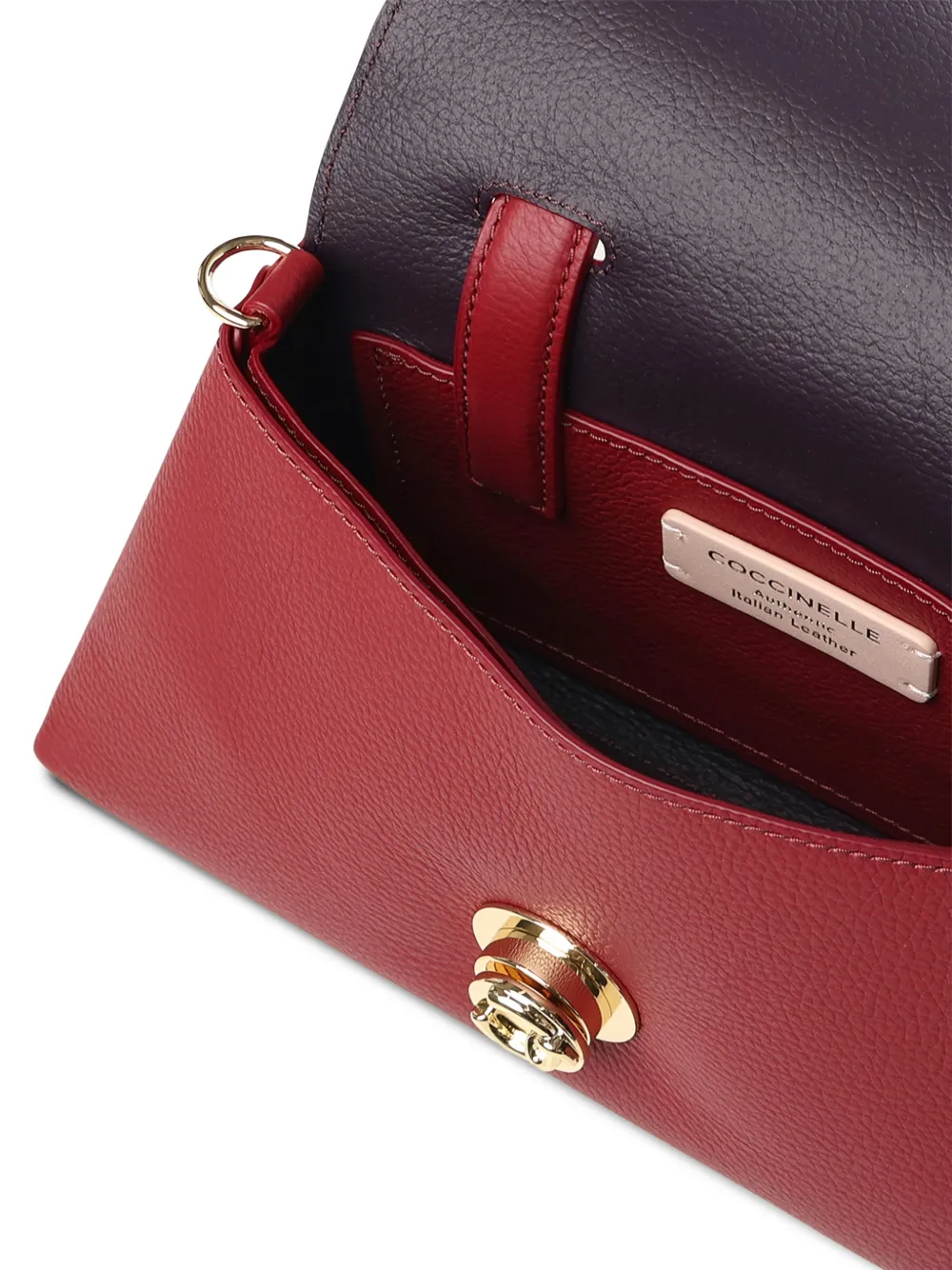 Coccinelle Klein Nikla leren shopper Rood