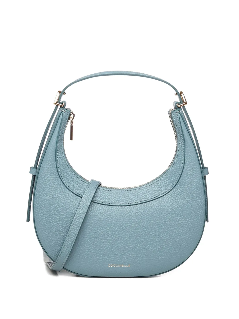 Coccinelle zip-fastening leather shoulder bag - Blu