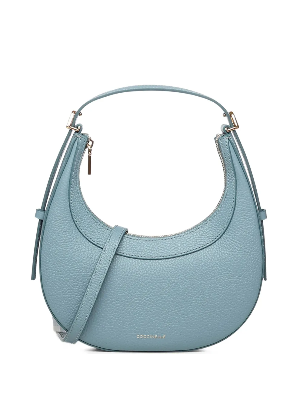 Coccinelle zip-fastening leather shoulder bag - Blu