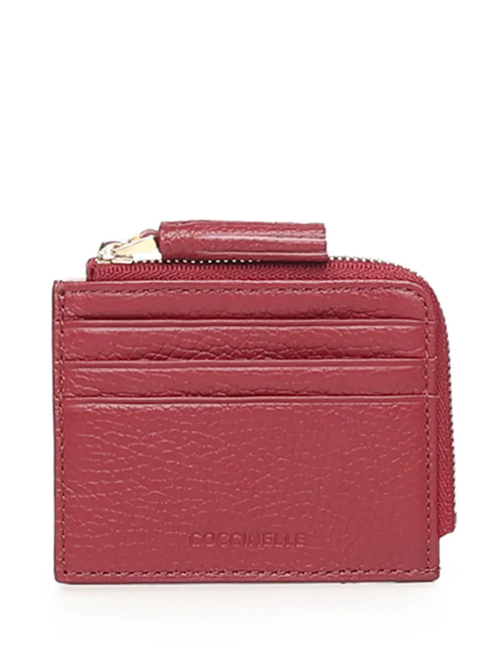 Coccinelle Zip Cardholder Wallet In Burgundy
