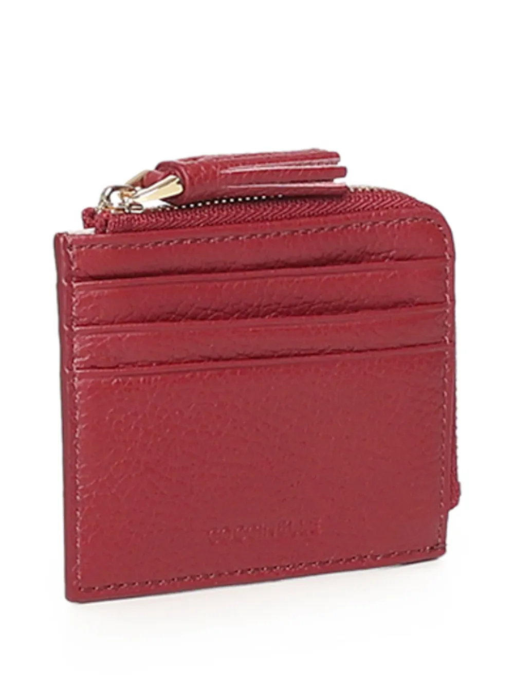 Coccinelle Zip Cardholder Wallet In Burgundy