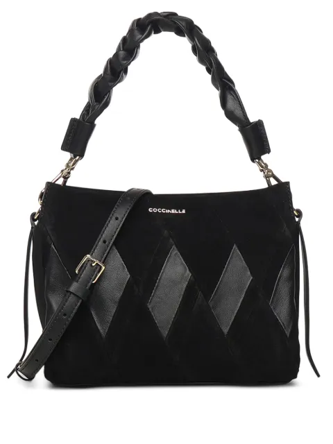 Coccinelle braided handle panelled tote bag