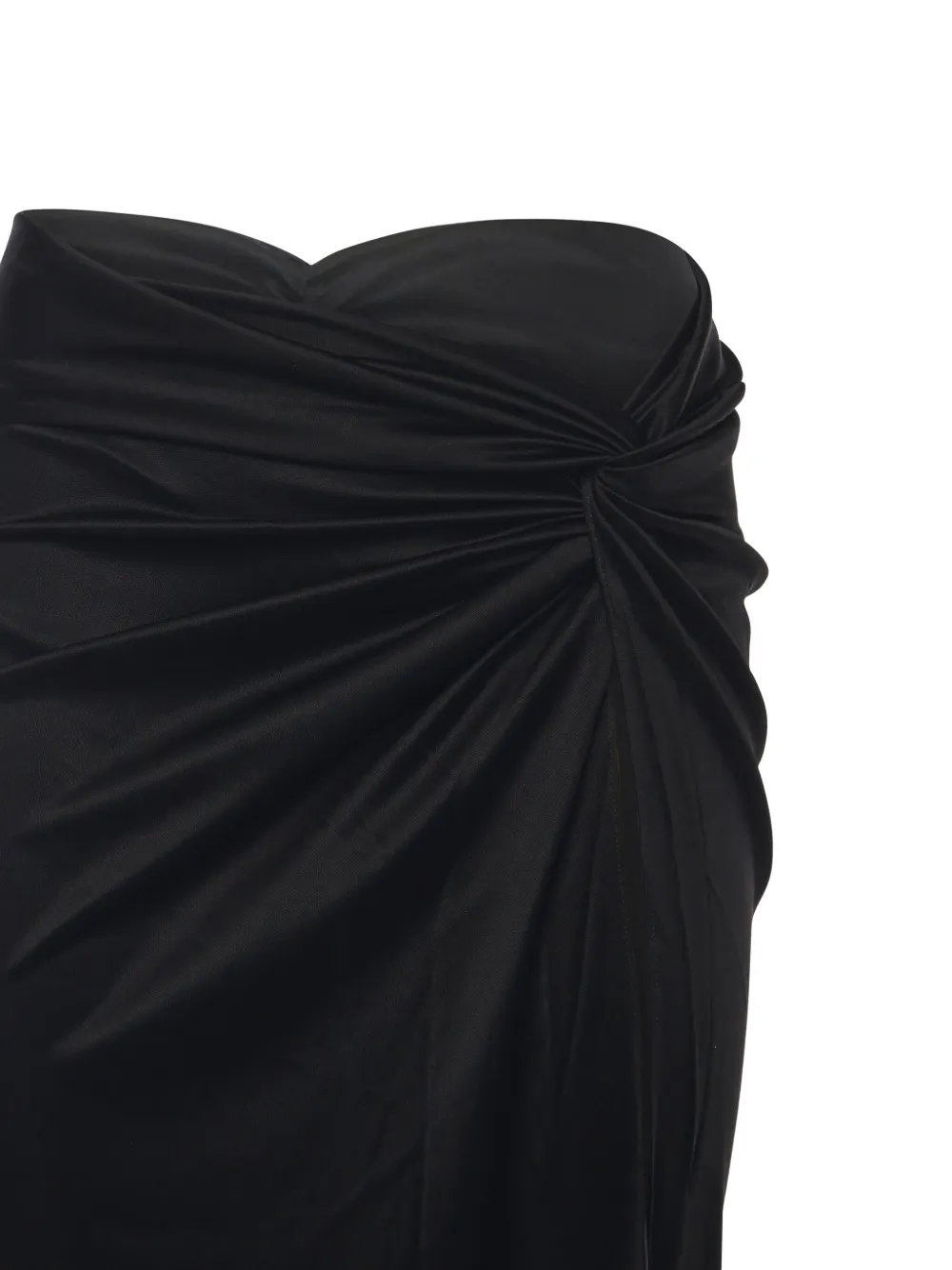 The Andamane Zohra Twist-detail Maxi Skirt In Black
