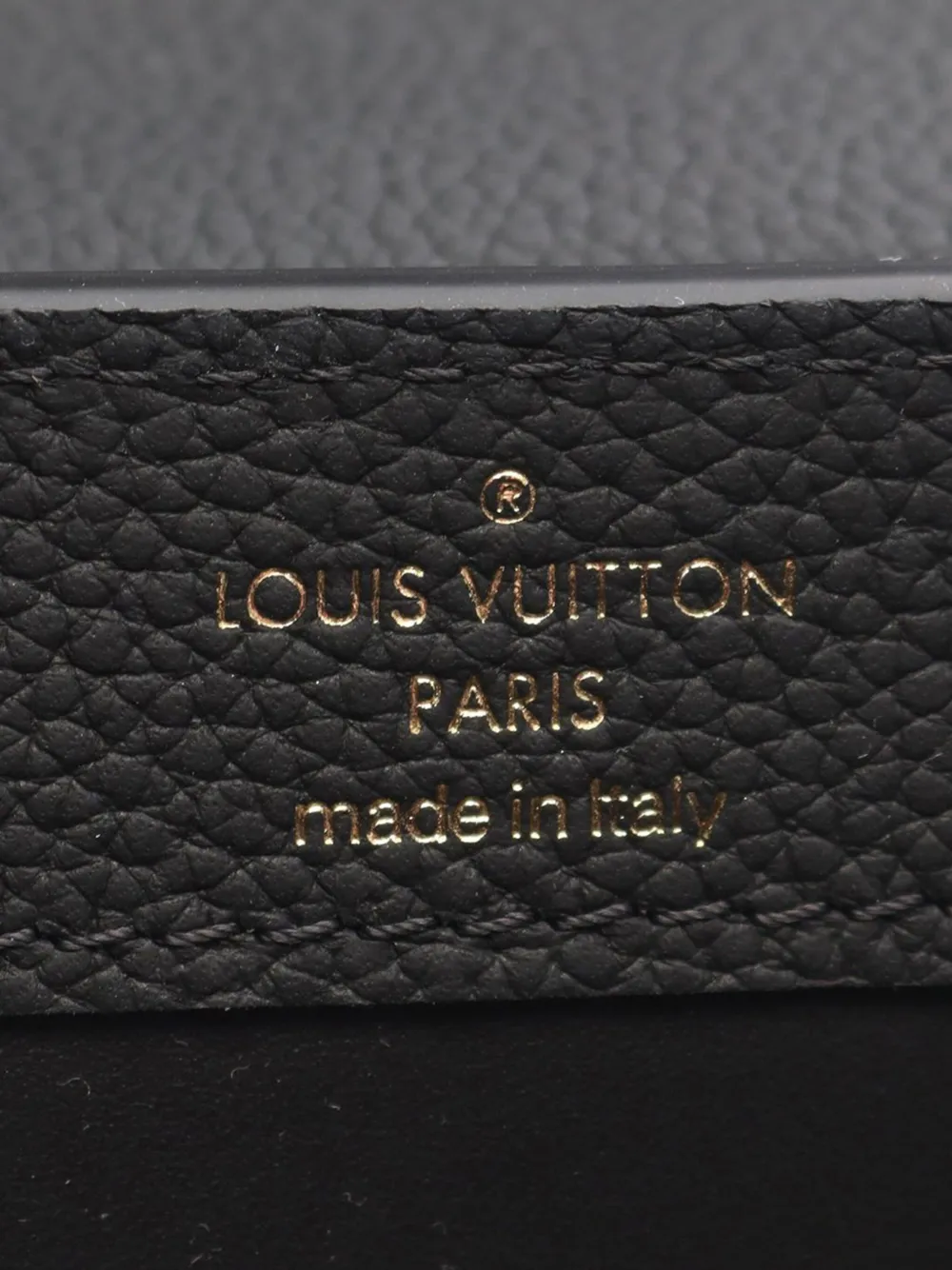 Pre-owned Louis Vuitton 2021-2025 Taurillon Mini Capucines East West Satchel In Black