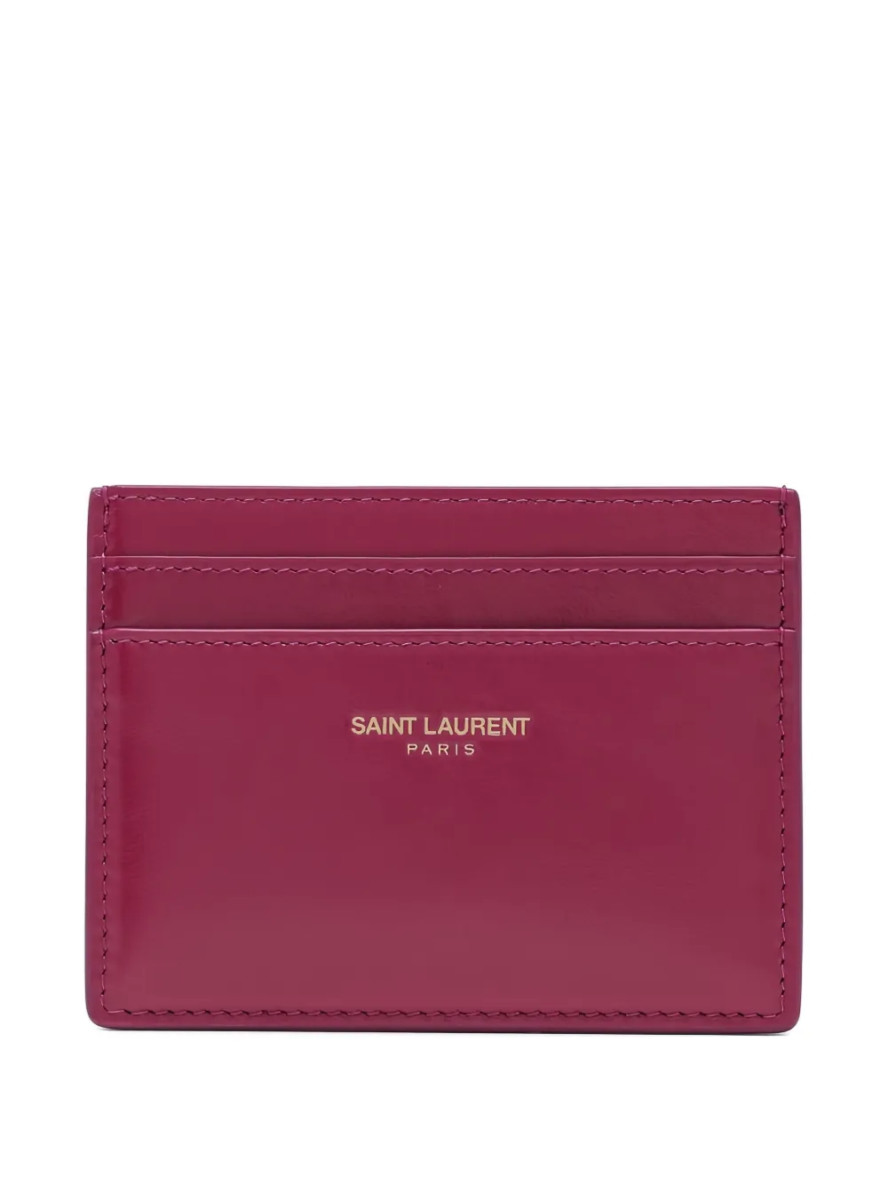 Saint Laurent Kartenetui mit Ziernähten - Rosa
