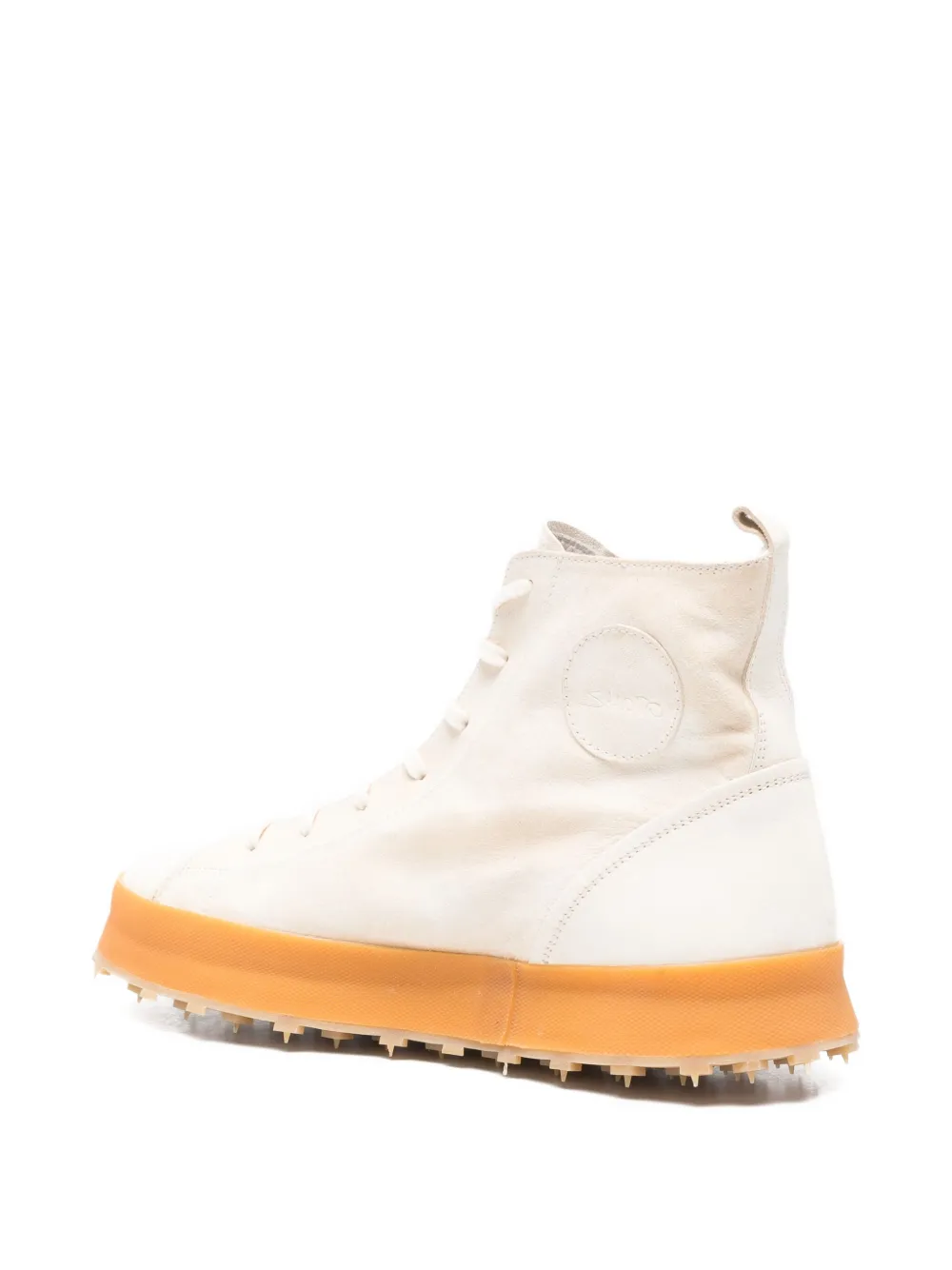 Shoto Lace-up High-top Boots In White