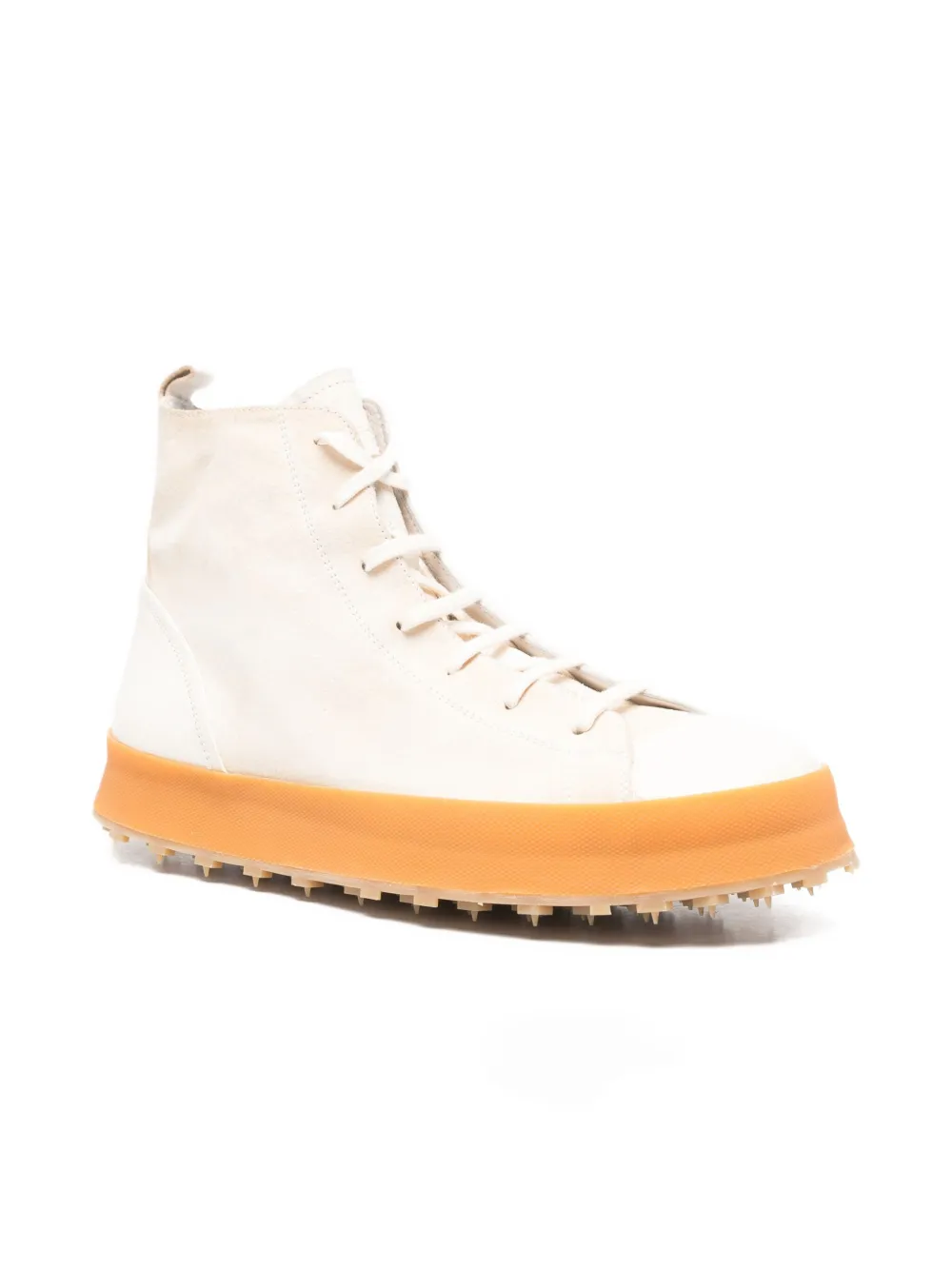 Shoto Lace-up High-top Boots In White