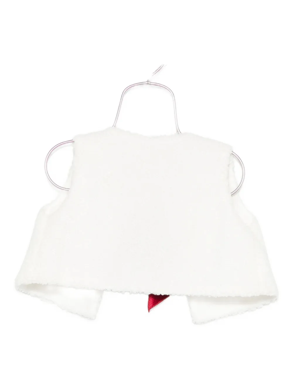 La Stupenderia bow-detail vest - Wit