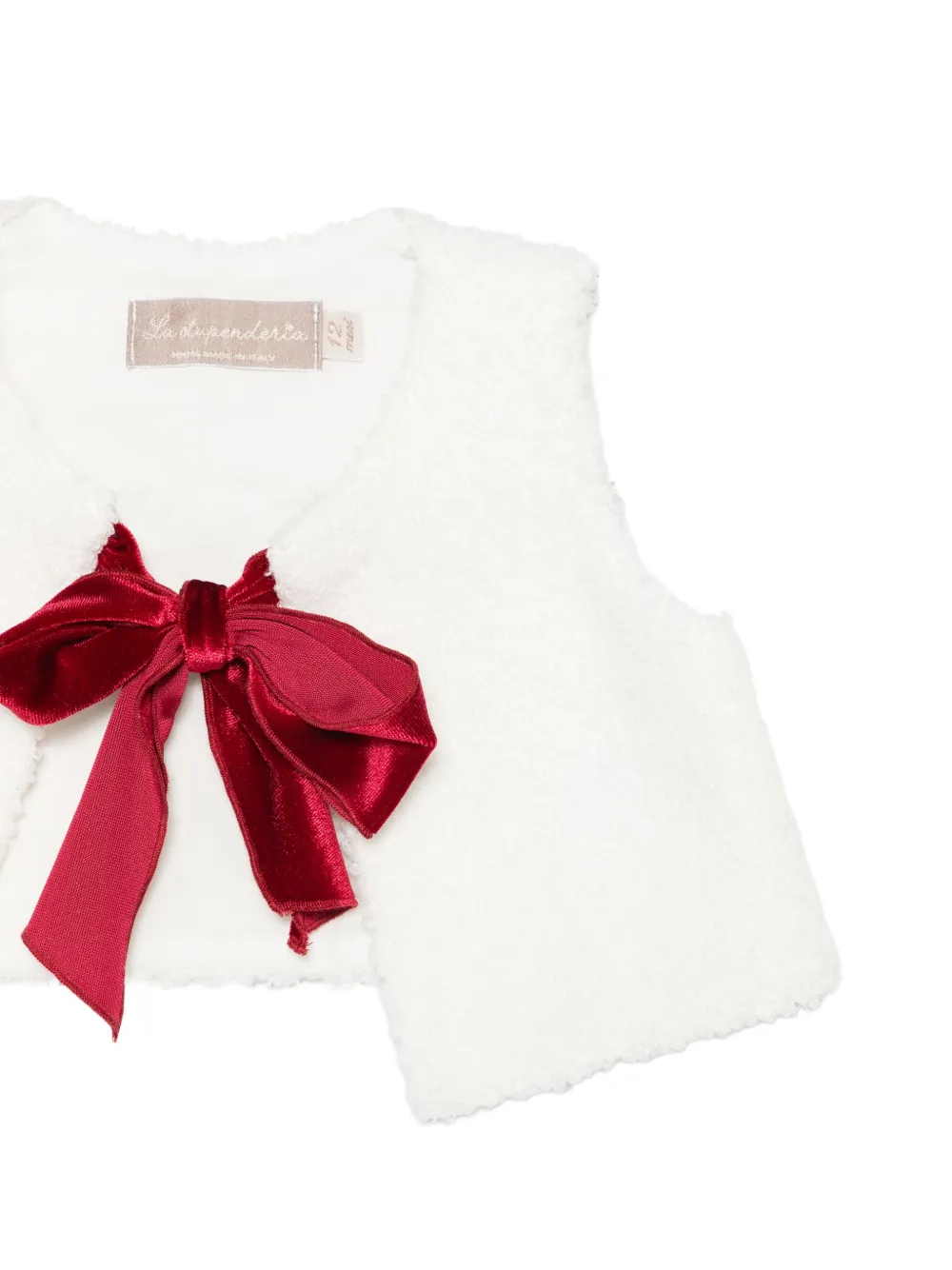 La Stupenderia Top met strikdetail Wit