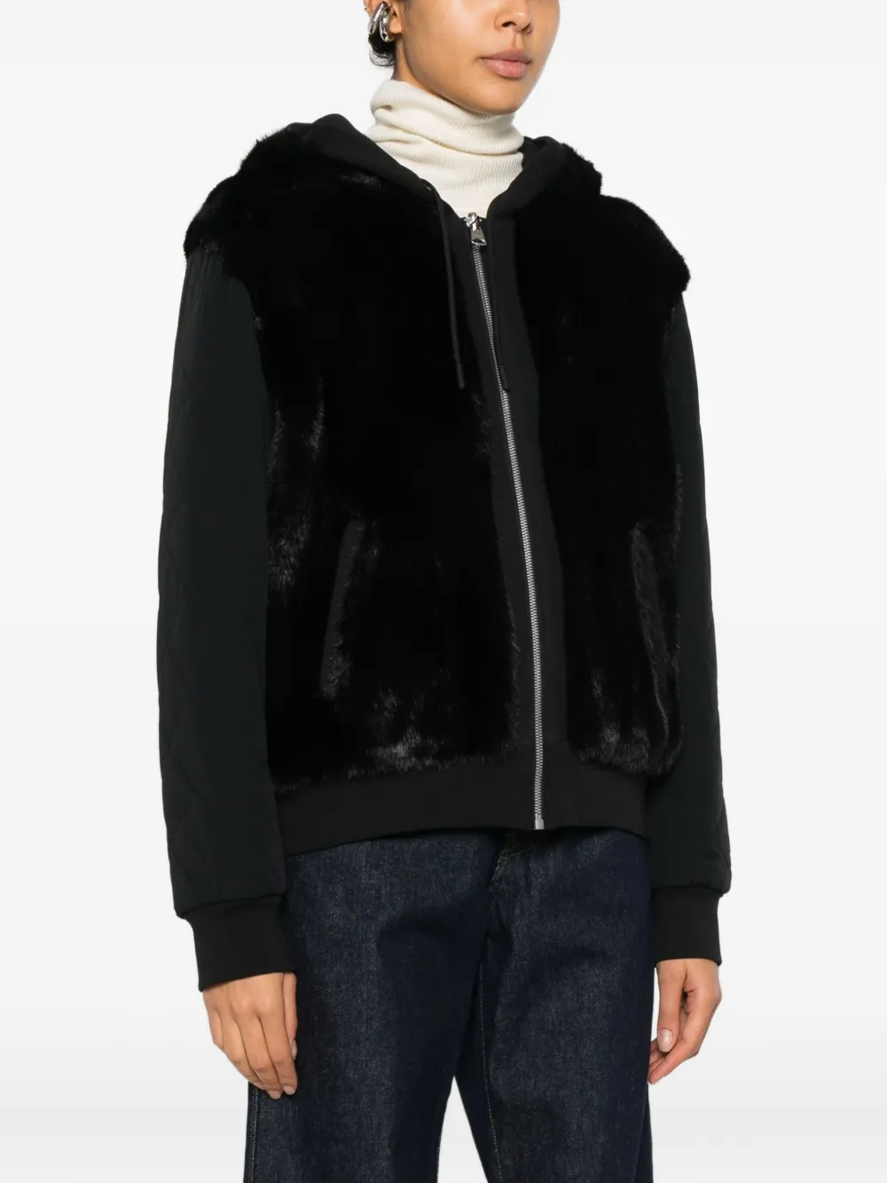 Mackage Gwendal Reversible Hooded Faux-fur Jacket In Black