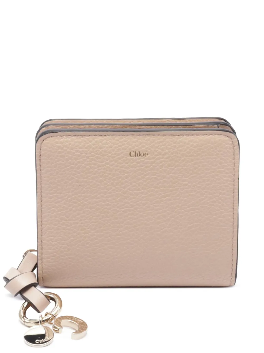 Chloé Pre-Owned 2002-2025 Grained Leather Alphabet Bifold Wallet small wallets | Pink | Image 1