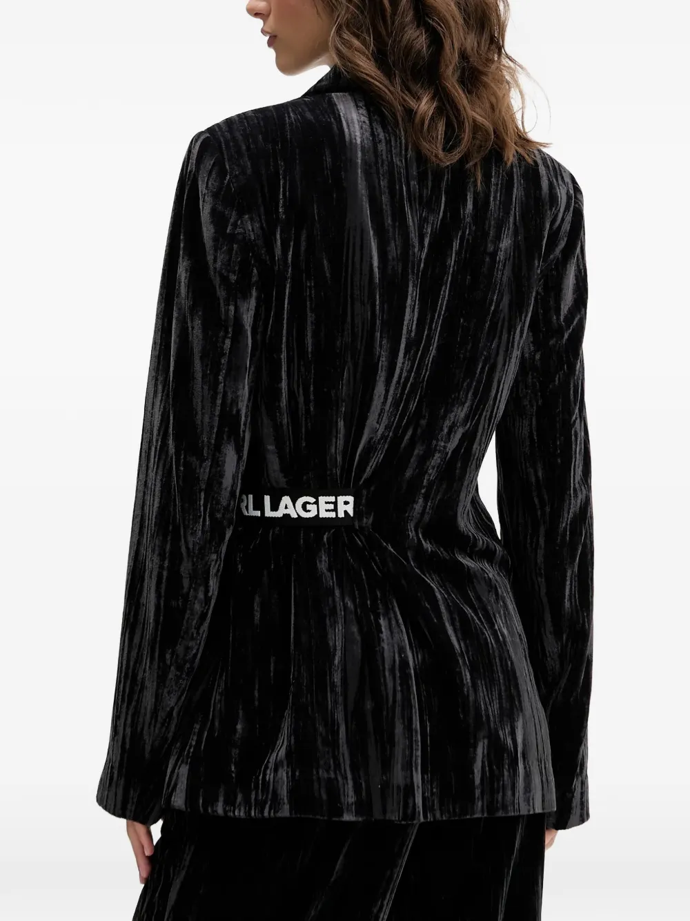  Karl Lagerfeld Jeans Belted Blazer - Black 