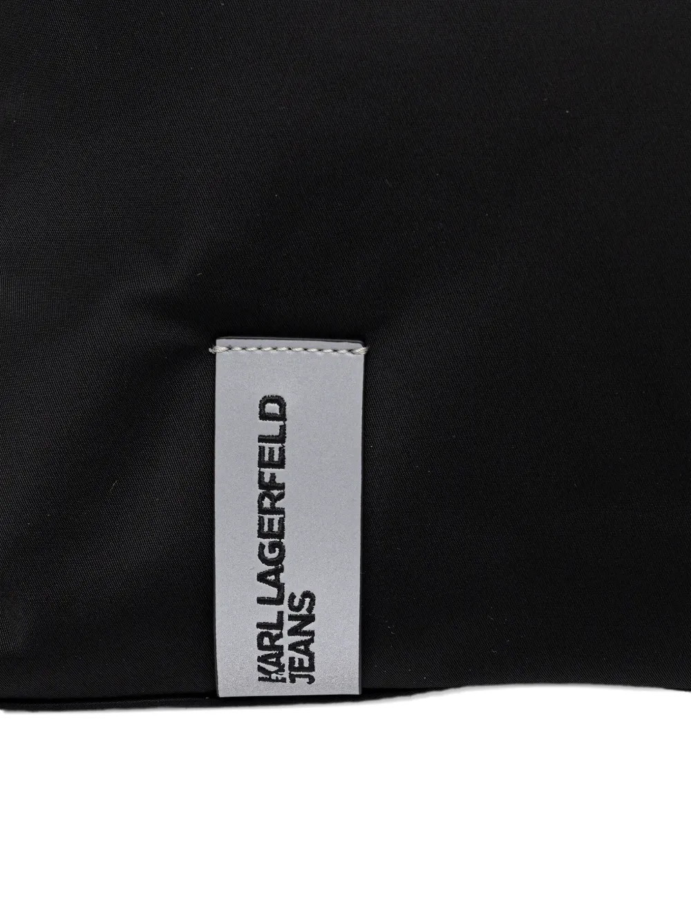 Karl Lagerfeld Jeans Logo-strap Tote Bag In Black