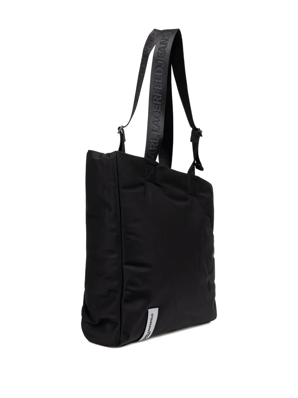 Karl Lagerfeld Jeans Logo-strap Tote Bag In Black