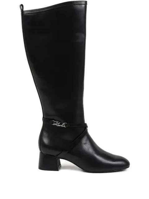 Karl Lagerfeld Bonnie logo-strap boots