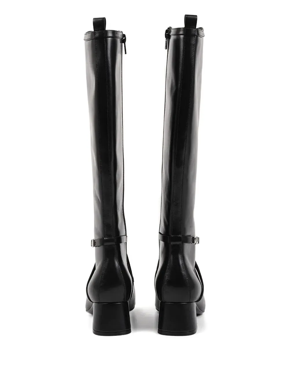 Karl Lagerfeld Bonnie Logo-strap Boots In Black