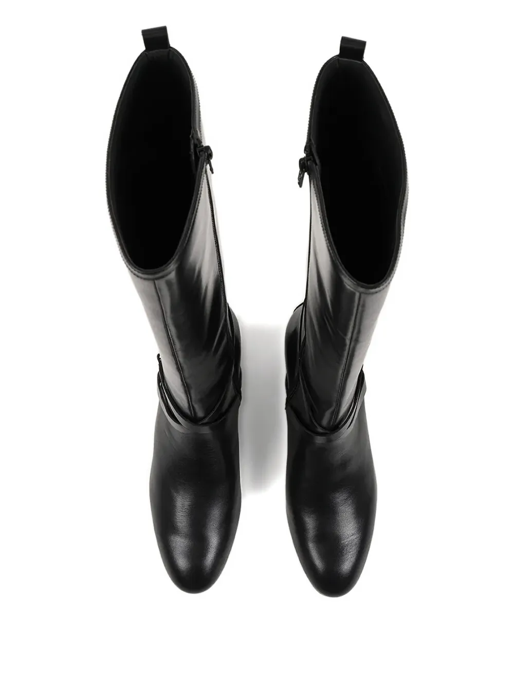 Karl Lagerfeld Bonnie Logo-strap Boots In Black