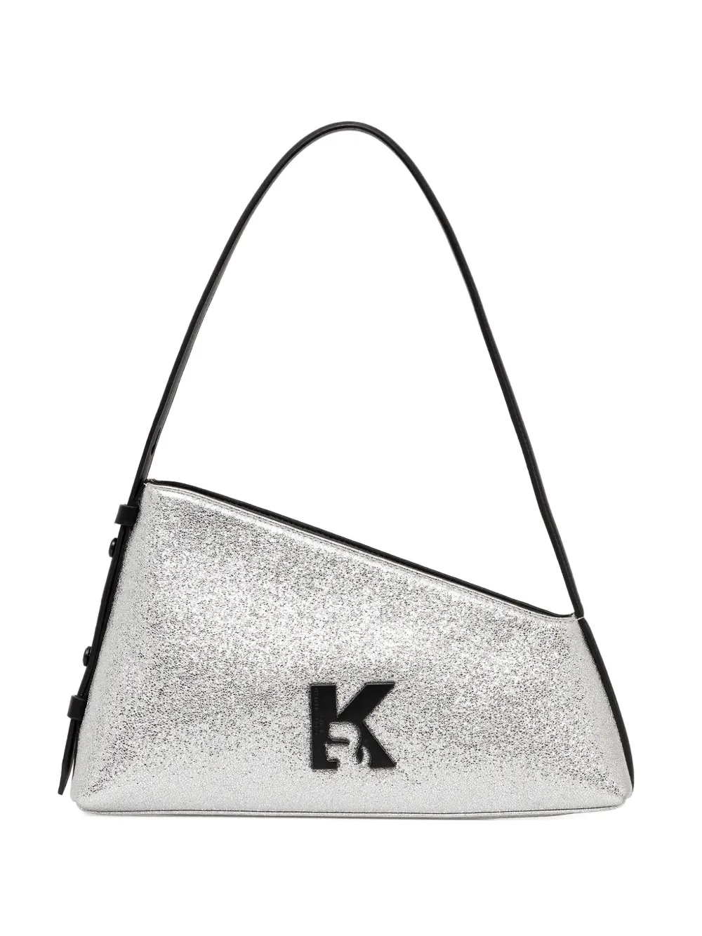 Karl Lagerfeld Jeans Geo Metallic-effect Shoulder Bag In Silver