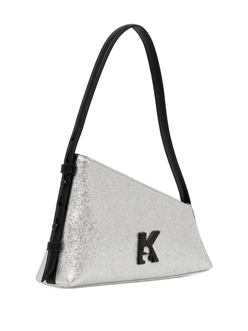 Karl Lagerfeld Jeans Geo metallic-effect shoulder bag - Zilver