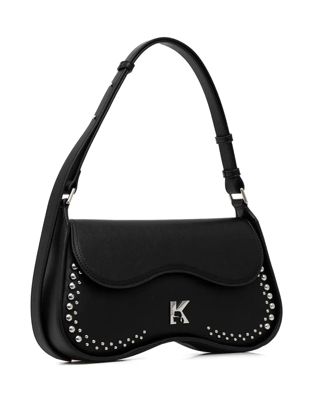 Karl Lagerfeld Jeans Sunglasses Studded Shoulder Bag In Black