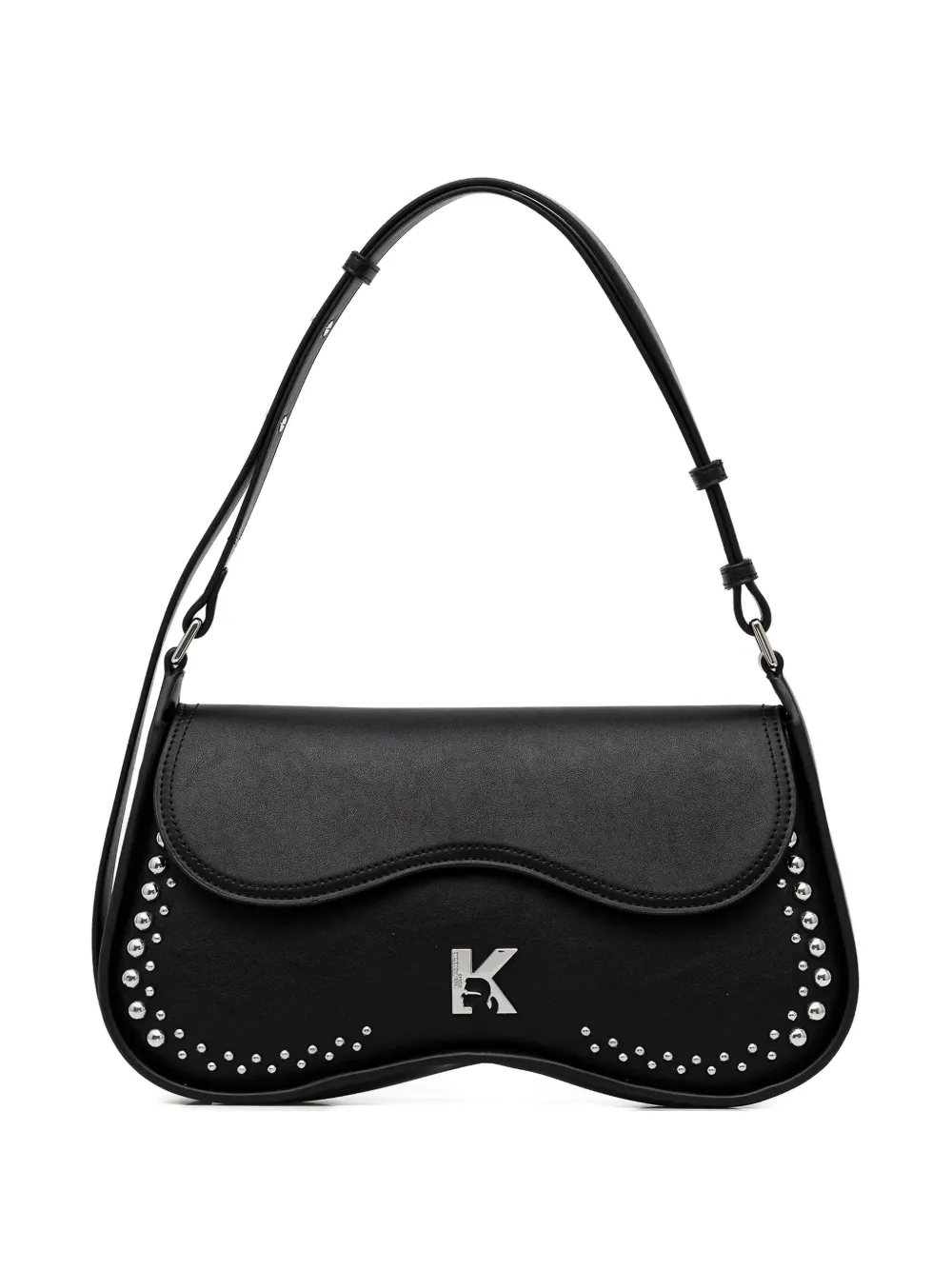 Karl Lagerfeld Jeans Sunglasses Studded Shoulder Bag In Black