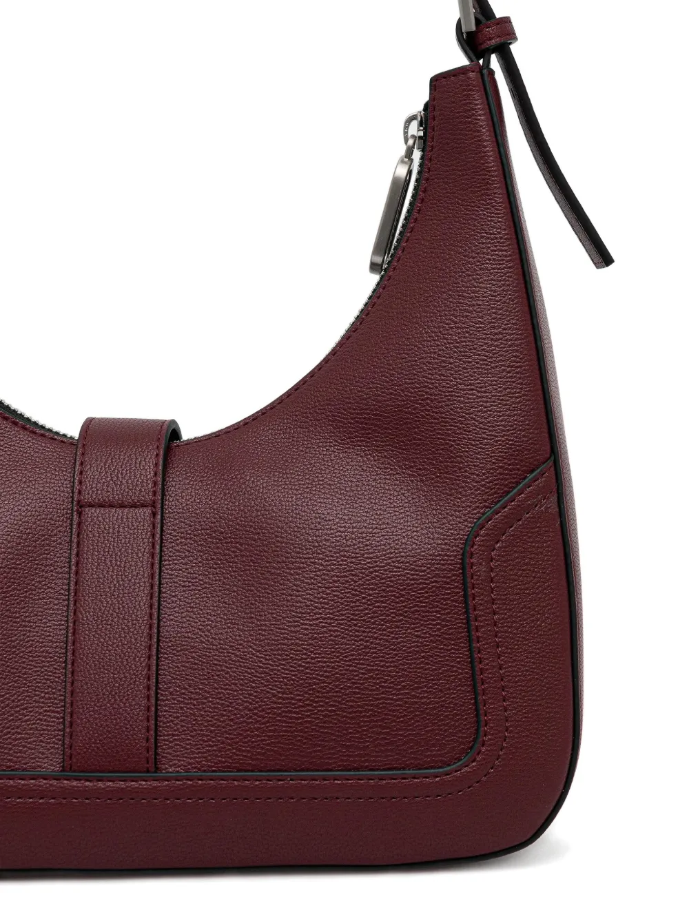 Karl Lagerfeld Jeans Buckled-strap Shoulder Bag In Burgundy