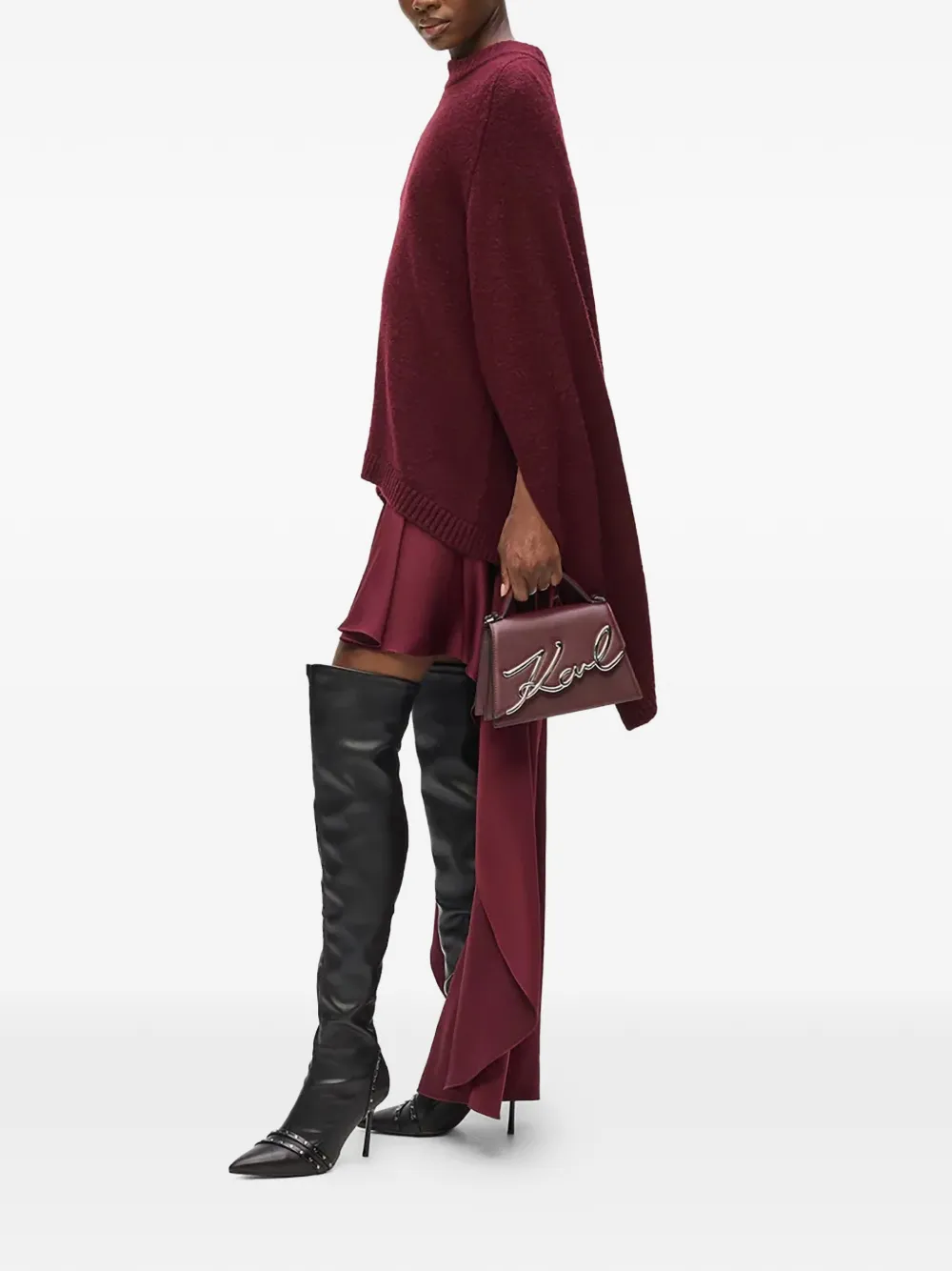 Karl Lagerfeld small K/Signature tote bag - Rood