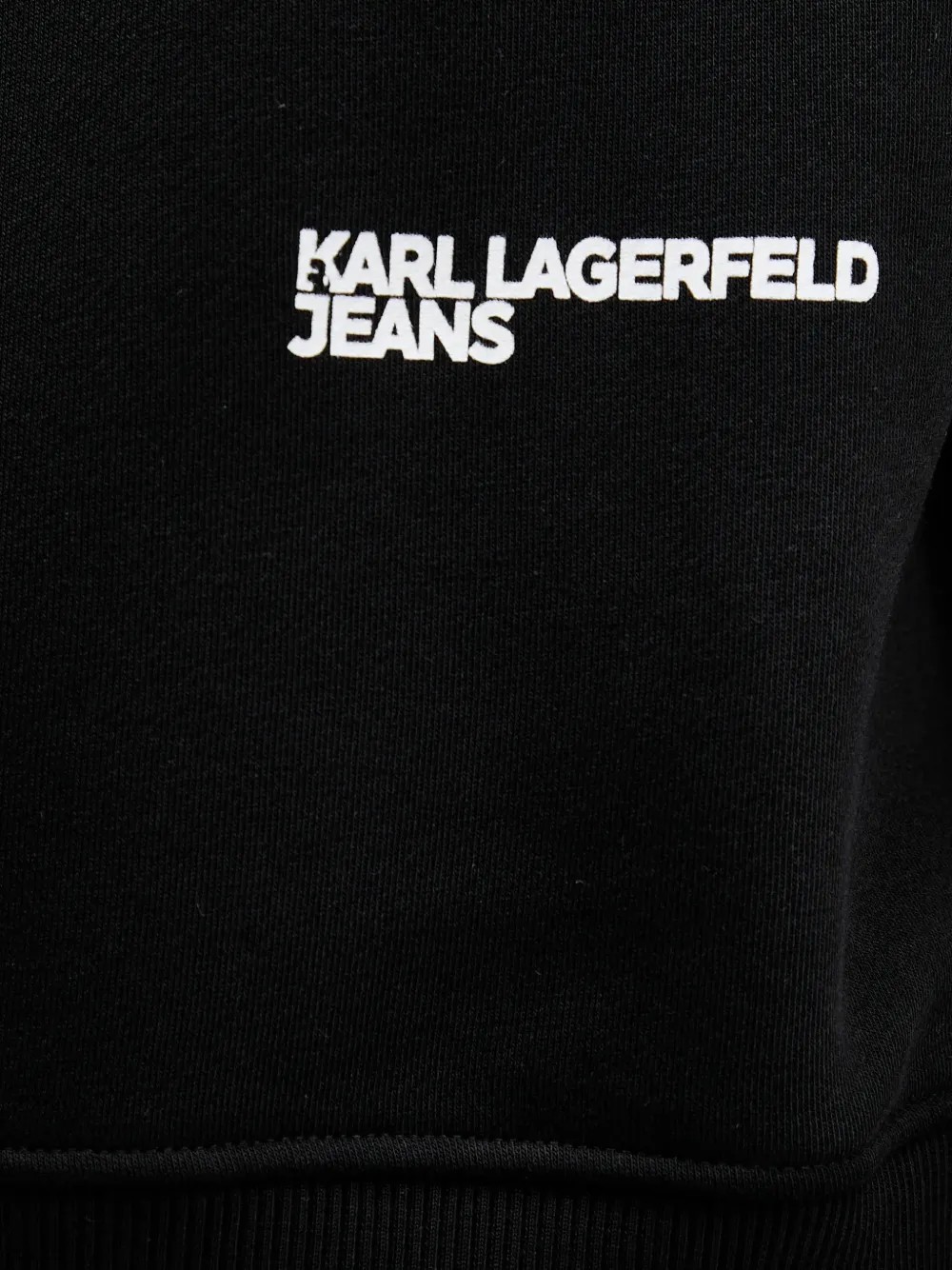 Karl Lagerfeld Jeans Logo Crew-neck Sweatshirt In Black