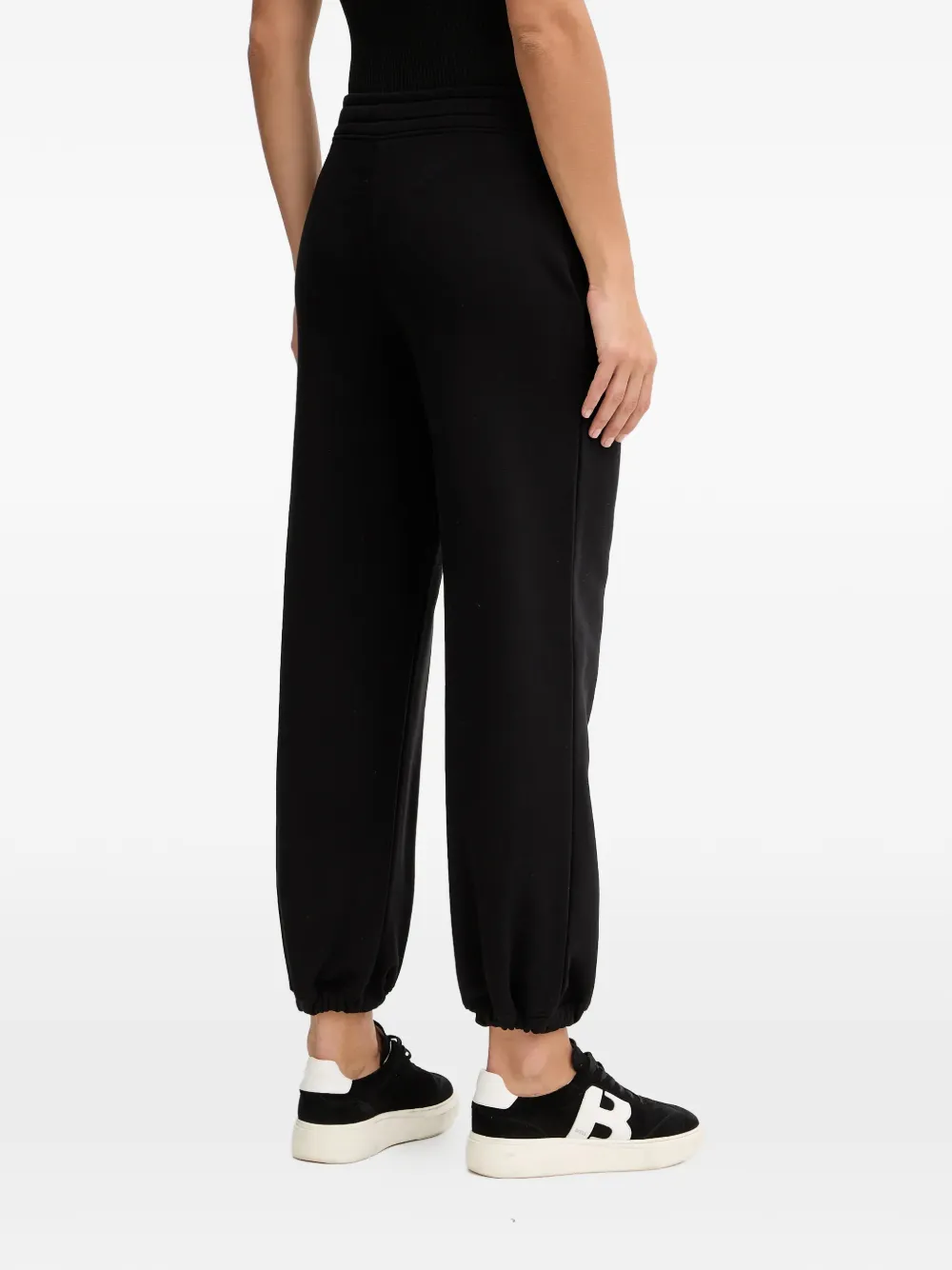 Karl Lagerfeld Sequin-embellished Logo Track Pants In Black