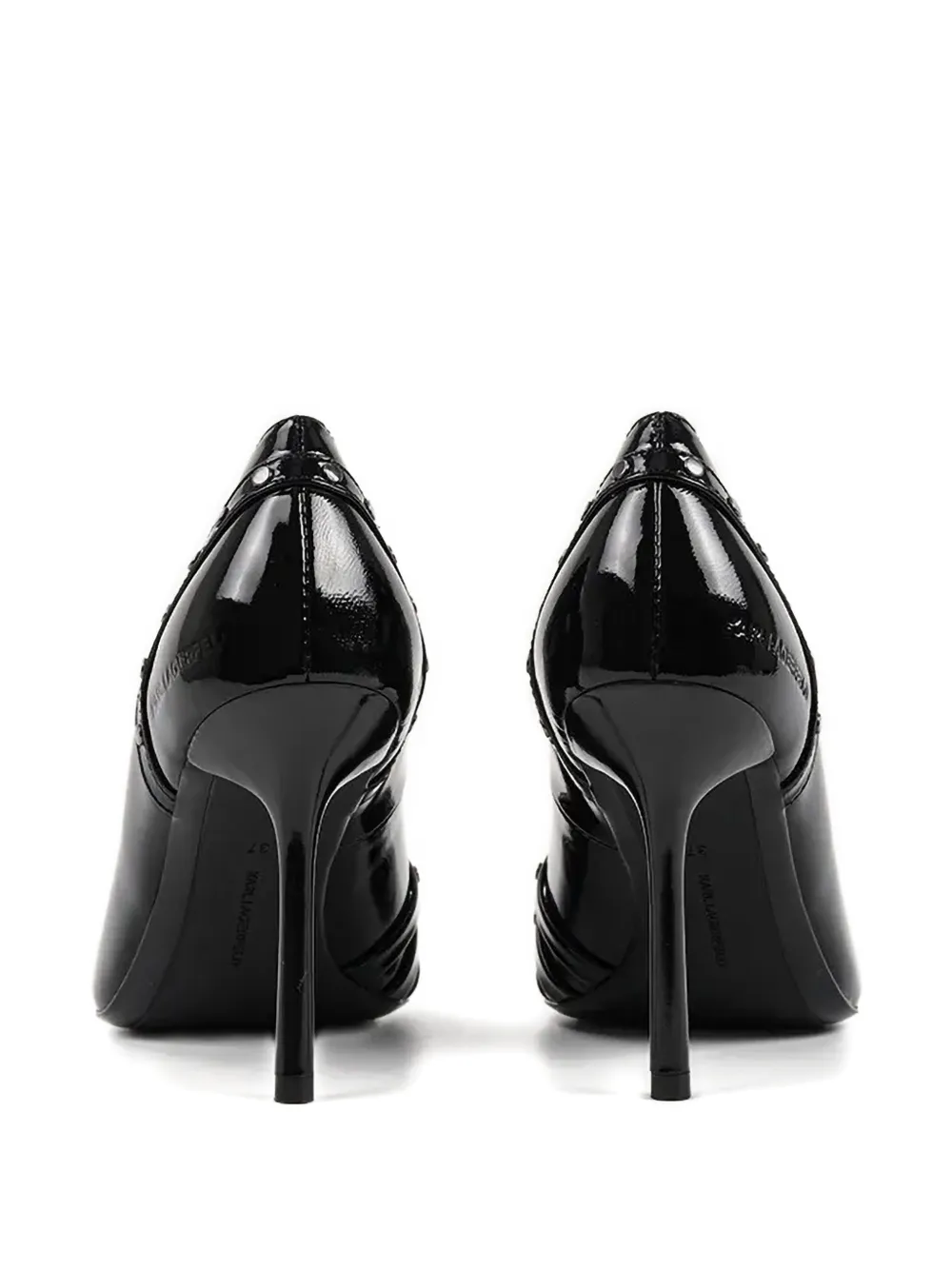 Karl Lagerfeld 105mm Sarabande Studded Pointed Pumps In Black