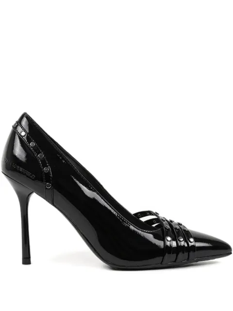 Karl Lagerfeld 105mm Sarabande studded pointed pumps