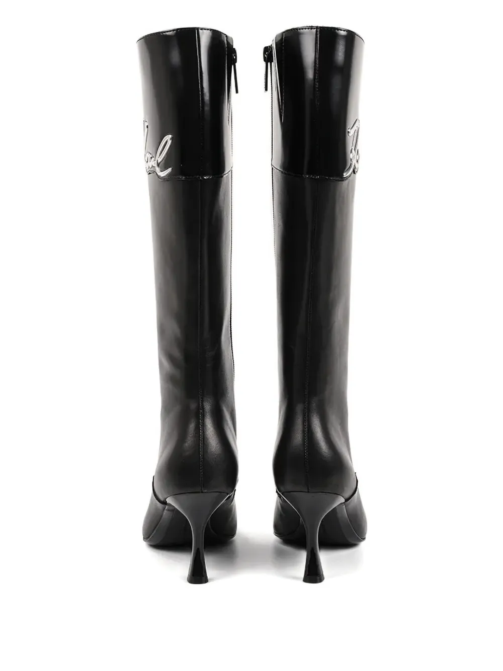 Karl Lagerfeld 80mm Sienna Pointed-toe Boots In Black