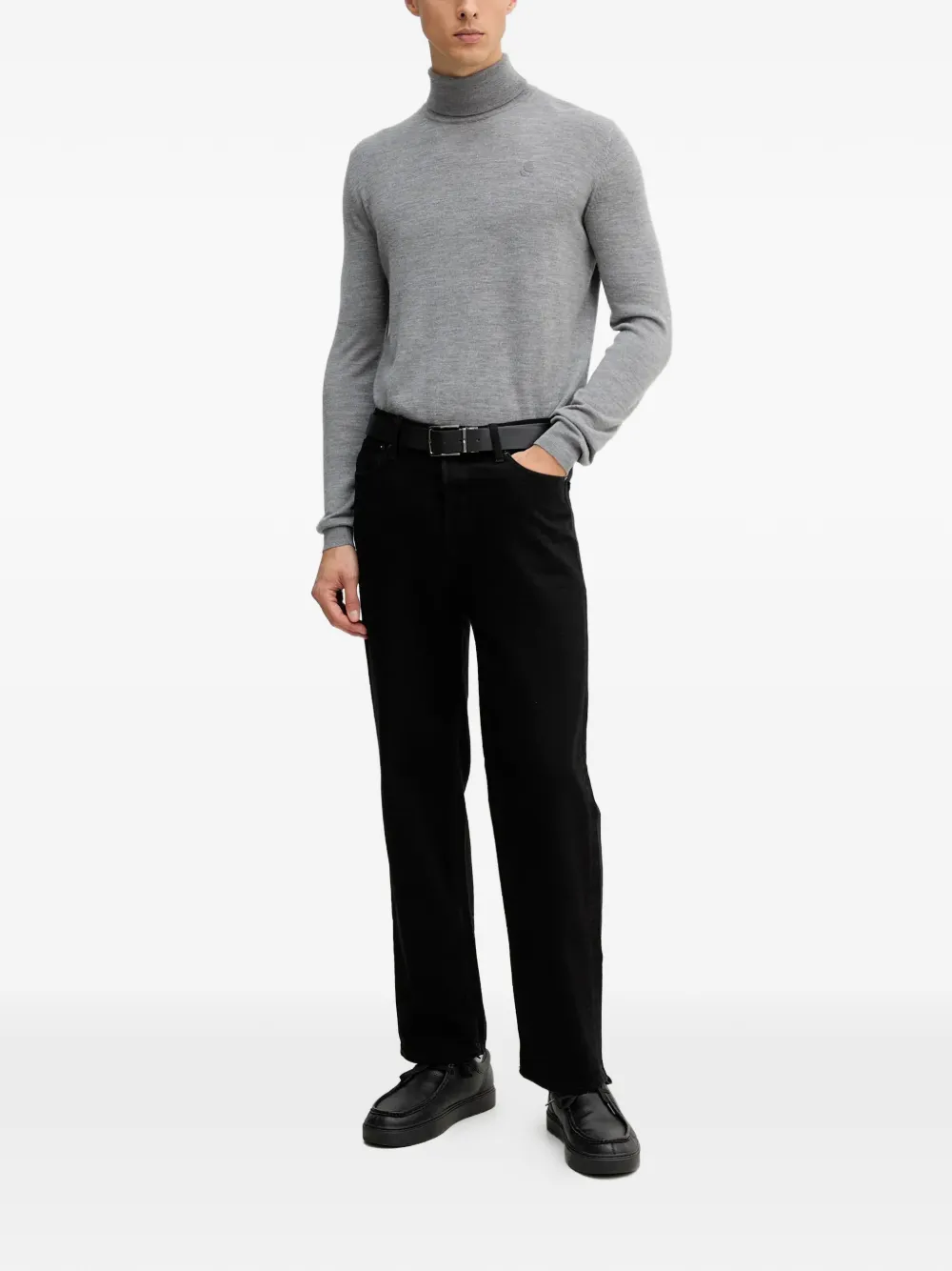 Karl Lagerfeld turtleneck logo sweater - Grijs