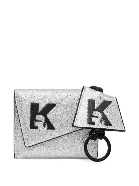 Karl Lagerfeld Jeans logo-patch charm wallet set (set of two)