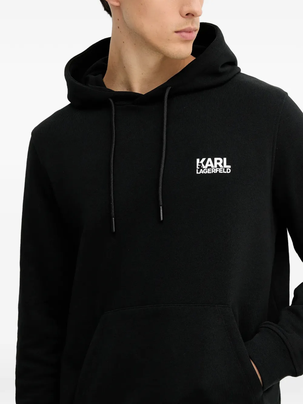 Karl Lagerfeld Hoodie met logoprint Zwart